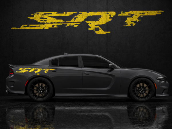 Muscle Series Dodge Charger Digital SRT Decal - Free Mockup