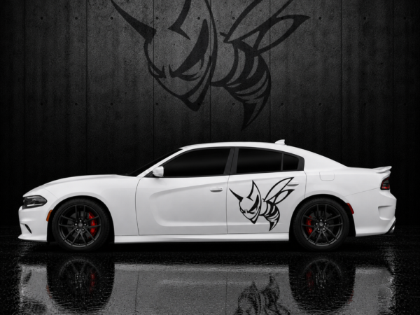 Muscle Series Dodge Charger Evil Bee Special Edition By Nolimitz Decal - Free Mockup