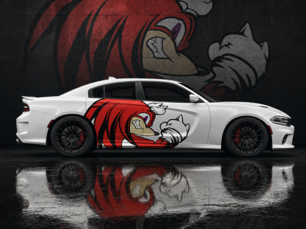 Muscle Series Dodge Charger Knuckle Dash Decal - Free Mockup