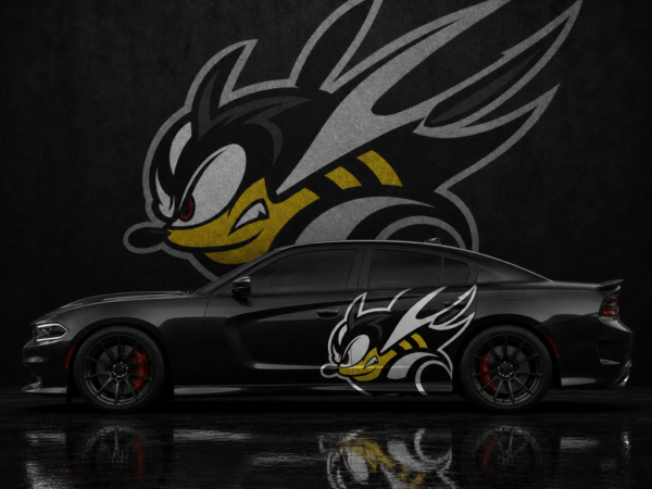 Muscle Series Dodge Charger Bee-Legendary Decal - Free Mockup