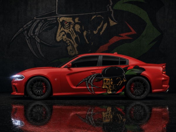 Muscle Series Dodge Charger Nolimitz Reppin Decal - Free Mockup