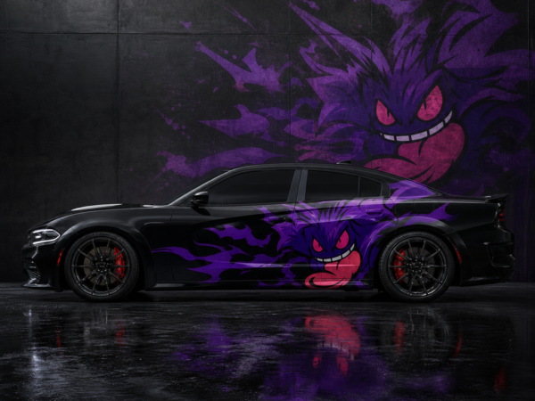 Muscle Series Dodge Charger Ghost Creature XXL Decal - Free Mockup