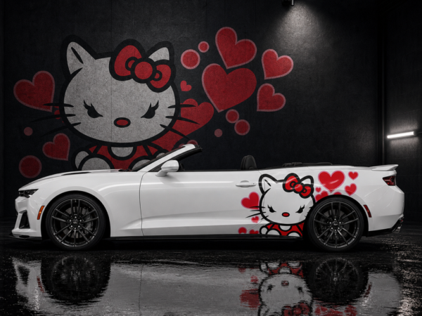 Muscle Series Dodge Charger Kittycat D2 Decal - Free Mockup