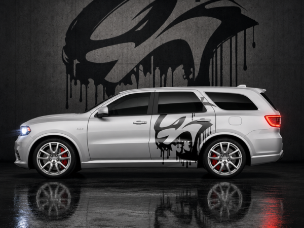Muscle Series Dodge Durango Drippy Cat Decal - Free Mockup