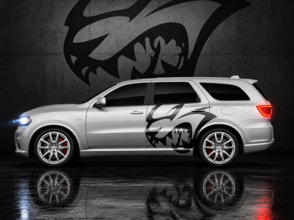 Muscle Series Dodge Durango XL Cat Decal - Free Mockup