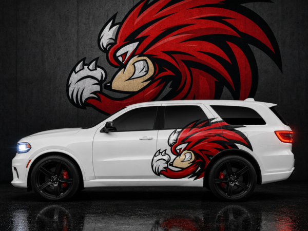Muscle Series Dodge Durango Knuckle Dash Decal - Free Mockup