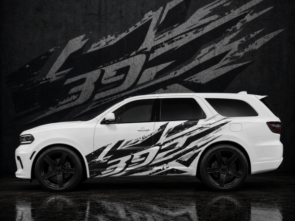 Muscle Series Dodge Durango 392 Accent XXL Decal - Free Mockup