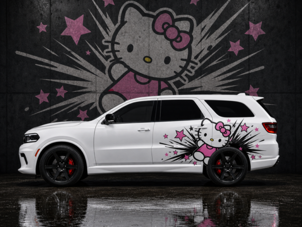 Muscle Series Dodge Durango Kittycat Decal - Free Mockup