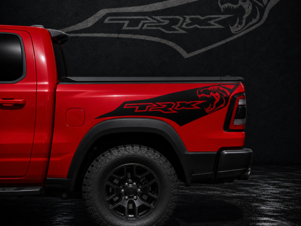 Muscle Series Ram TRX T-Rex Ignition Style Decal - Free Mockup