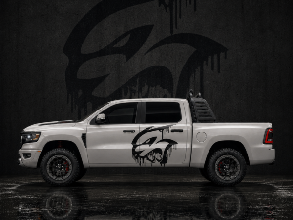 Muscle Series Ram TRX Drippy Cat TRX Decal - Free Mockup