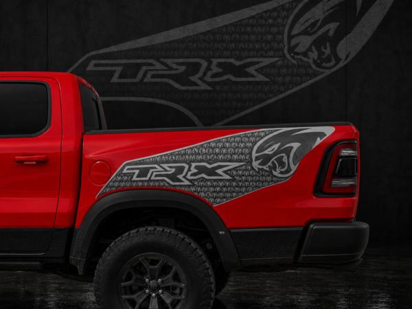 Muscle Series Ram TRX Hot-New-Item T-Rex Ignition Style Special Decal - Free Mockup