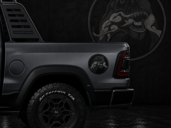 Muscle Series Ram TRX TRX Stripe Blacked Our Raptor Eater Decal - Free Mockup