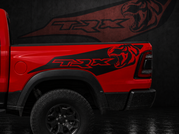 Muscle Series Ram TRX Street REX Bedside Decal - Free Mockup